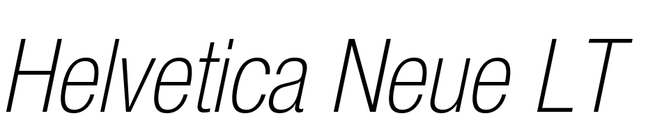 Helvetica Neue LT Pro 37 Thin Condensed Oblique Font Download Free